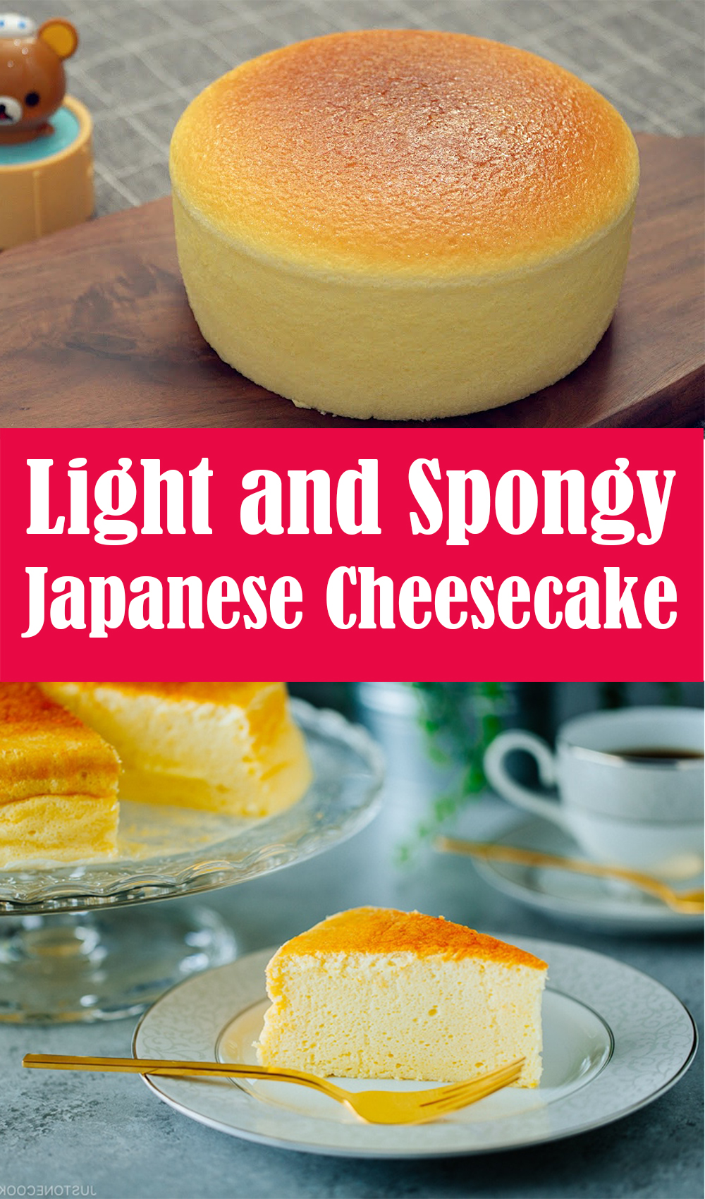 Light and Spongy Japanese Cheesecake